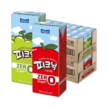 매일 피크닉 제로 사과+청포도 200ml 48팩
