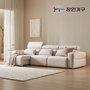 장인가구 조디 4인용 제로월 전동 슬라이딩 리클라이너 확장형 패브릭 모션 소파
