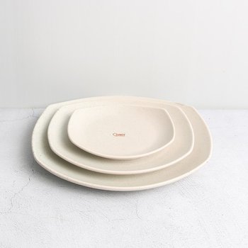 크레아트 아이보리 둥근사각접시  3size  DH10297-065