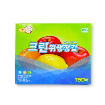 기쁜소식 크린위생장갑 150매 일회용비닐장갑 일회용장갑 일회용위생장갑