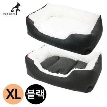 반려동물쿠션 특대 사각하우스 방석 블랙 무아지경