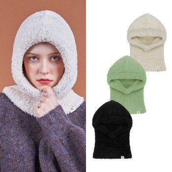 [소녀시대 서현 착용] 모노그램 라벨 소프트 니트 바라클라바 (3 colors)