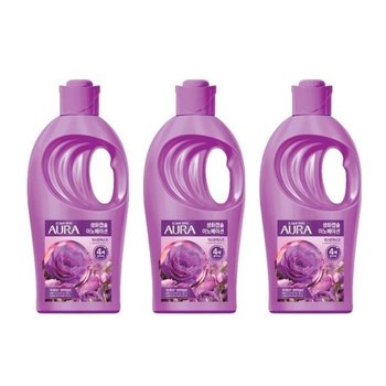 [샤프란] 아우라 생화캡슐 섬유유연제 1L 자스민머스크 3개