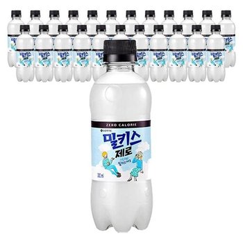 롯데 밀키스 제로 300ml 24PET 란우 탄산음료 칠성 (52344530)