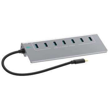 USB허브 EI65UI02 C타입 to A GEN2 데이터전송 7포트 스탠드형