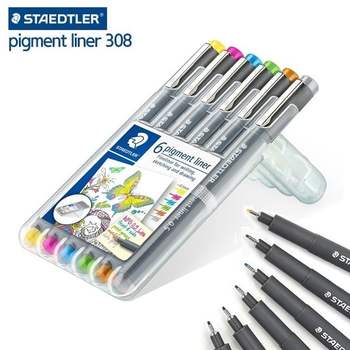 문구반점 스테들러 피그먼트라이너 0.5mm Light 컬러 6색세트