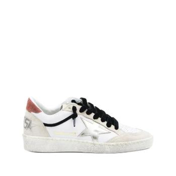 [해외] Golden goose GWF00746/F008146 83252 WHITE/BEIGE/PLATI BALL STAR SNEAKERS IN LEATHER WITH M