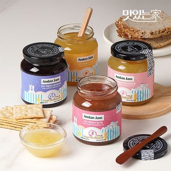 안단잼 저칼로리 과일잼 (딸기블루베리사과백도복숭아) 380g