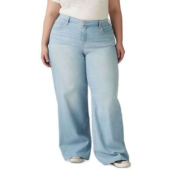 [해외] 리바이스 우먼 318 Shaping Stellar-Stretch 와이드레그 진 - 톨 글래스 Of 워터 19359726 70665