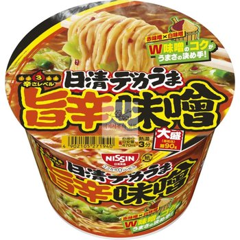 [해외] [닛신] 닛신 데카우마 스파이시 미소 라멘 컵누들 12개입 1박스 일본컵라면