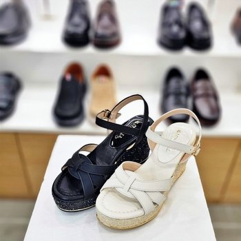 보석 웨지 데일리 여성 8CM굽 샌들 2color X24040 LEE71763