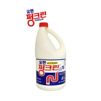 유한락스 735AGQ44 펑크린 4리터 막힌 배수관 씽크대 세정제