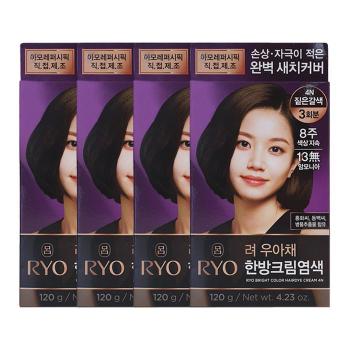 려 우아채 염색약 새치크림 4N 짙은갈색 x4 (S14311439)