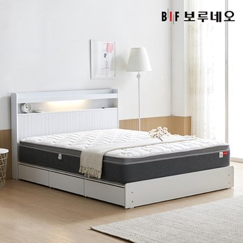 앳홈 스팅 템바보드 LED 서랍형 침대 SS-본넬매트리스