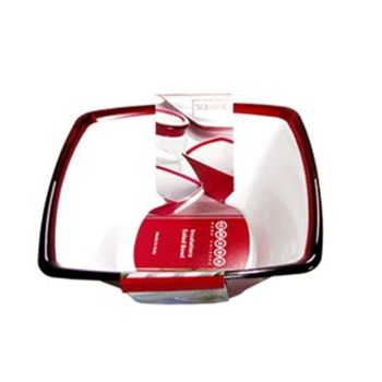 오마다 접시 믹싱볼 사각 샐러드볼 레드 20cm 그릇