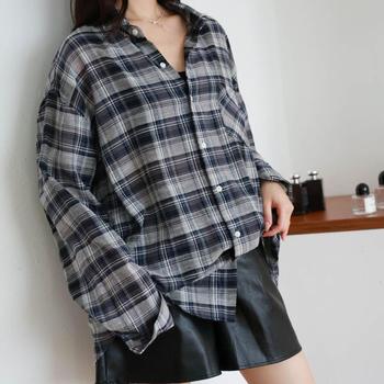 아트박스/옷자락 여자 공대녀 캠퍼스룩 오버핏 가을 셔츠