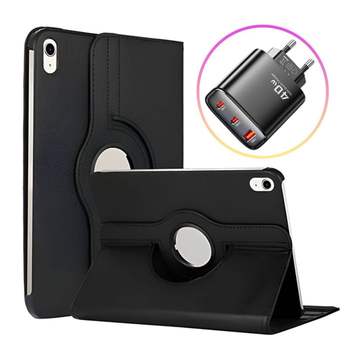 아이패드 234IDN08 미니 6세대 크로스 레더 케이스+Toocki 40W 고속충전기