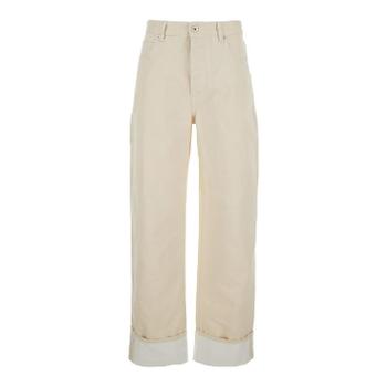 BOTTEGA VENETA 스톤워시드 프린트 터닝업 데님 824659V5DV09247