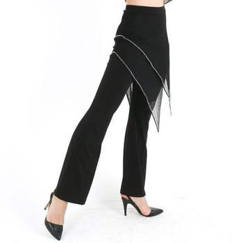 LDP3700 SN03MS11 W 세트바지 프린지 라틴댄스 삼바 여성 벨트 시즌 볼룸 팬츠 숙 테마 성능 소