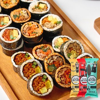 간편 저당 김밥 6종 6팩 세트 현미 곤약밥 냉동 간편식 비건 전복 계란 키토