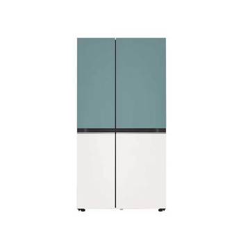 (행사) LG 디오스 AI 오브제 냉장고 S834MTE011 클레이민트 베이지 832L