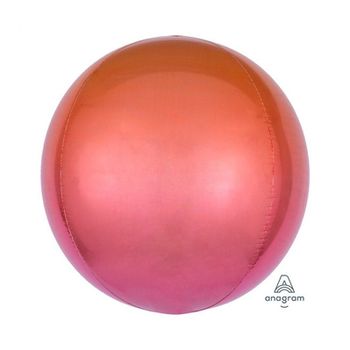 PWM - DK 오브옹브레은박풍선(레드오렌지)생일풍선