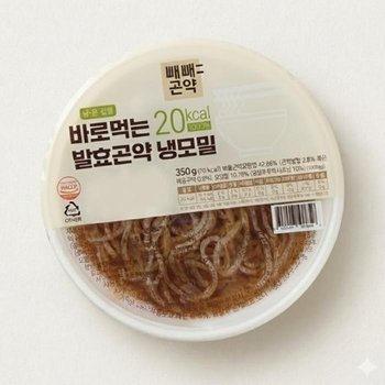 에스제이푸드 빼빼곤약 바로먹는 발효곤약 냉모밀 350g 8개