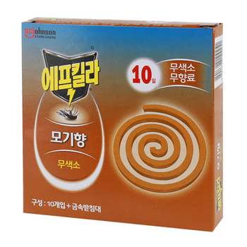 향 없이도 확실한 방충 무색소 무향료 모기향 10입