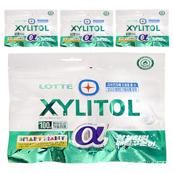 롯데 자일리톨 알파 오리지날 리필 102g x 4개