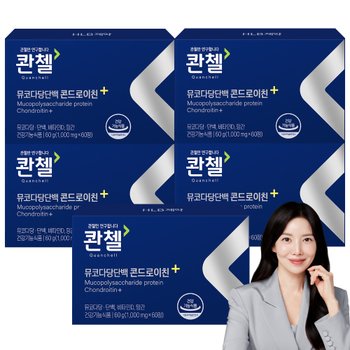 콴첼 뮤코다당단백 콘드로이친+ 60정, 5개