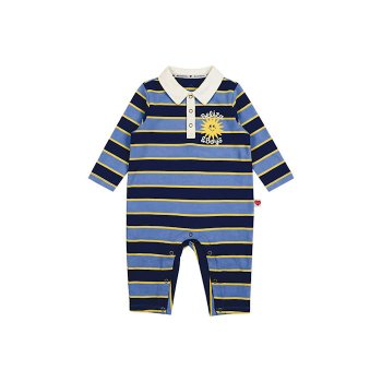 베이비 네이비 선 멀티 스트라이프 칼라 점프수트 BB6SBS14NA
