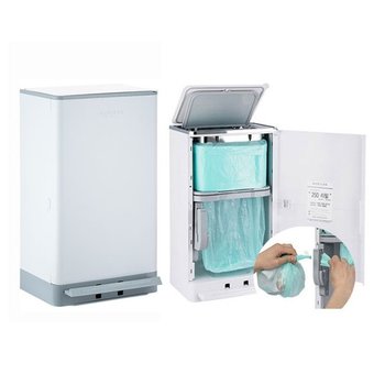 최신상 휴지통 오토실링 히포II (HIPPO) 27L 화이트 그레이 MH280WGA
