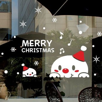 빼꼼 RBQ135E0 꼬꼬마 눈사람01 유리장식스티커 유리용시트지