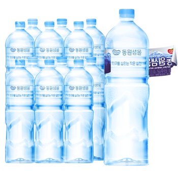 동원샘물 무라벨 2L×12개 생수 물