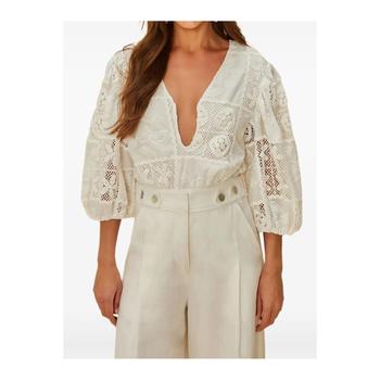 25 FW FARM Rio 아일렛 디테일 퍼프 소매 바디수트 335864 TP444096399