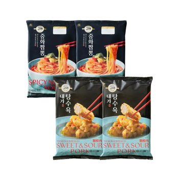 CJ제일제당 고메 중화짬뽕 652g x2개 + 대가탕수육 390g x2개