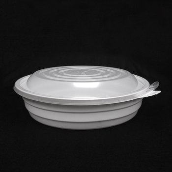 [TY] 갈비찜 해물찜 탕 배달 포장 원형 찜 용기+뚜껑 300파이 (대) 100세트