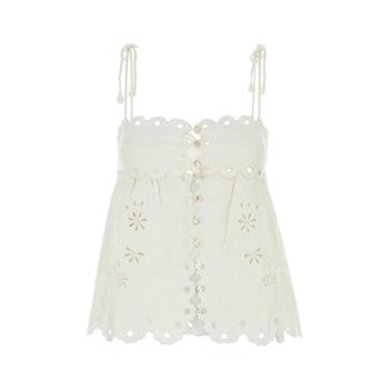 [해외] [X45]FARM RIO 336579 L0025 White linen top