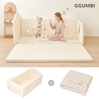 꿈비 !포토리뷰 3만! 하이가드 범퍼침대 60cm 슈퍼특대형 + 논슬립 순면 패드