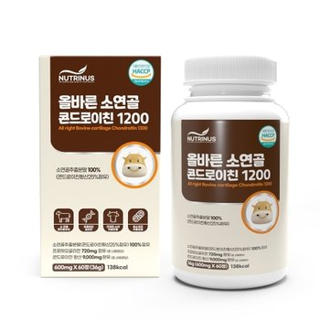 뉴트리너스 올바른 소연골 콘드로이친 1200 (600mg x 60정) 12박스