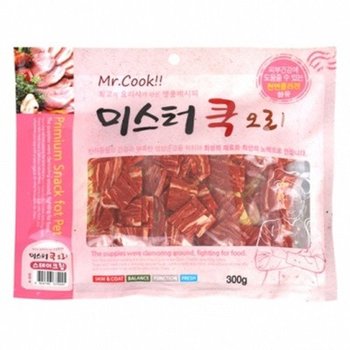 바보사랑 강아지간식 미스터쿡 오리 스테이크 칩 300g 5개.피엠에스(무료배송)
