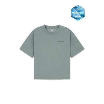 디스커버리키즈반팔티 AQS DKTR76053-KAS 키즈 프레시벤트 경량 우븐 소매 포켓 트레이닝 반팔티