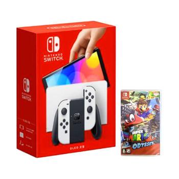 닌텐도 스위치 OLED 화이트 본체 + 슈퍼마리오 오딧세이 (게임칩) 국내정품 Ss (S42304910)