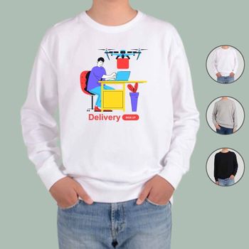 그래픽티셔츠 맨투맨 전색상 배달 드론배달 택배 화물 DELIVERY1