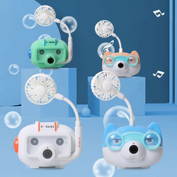 뮤고스 캐릭터 선풍기 바람 비눗방울 신나는 음악 버블건 버블 머신 놀이 캠핑 감성 장난감 총 버블스틱 버블봉