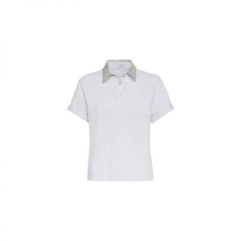 [해외] Brunello Cucinelli 우먼 라이트 그레이 숏 슬리브 셔츠 Size X-Large M0T63SM205_C3657 1307924