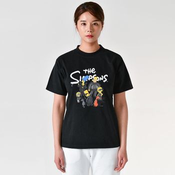 심슨 스몰핏 블랙 반팔티셔츠 132953220