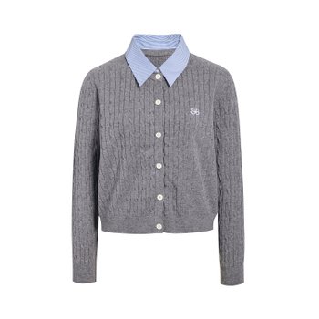 [S/S버전] 시그니처 카라 레이어드 케이블 가디건 GS4N1PO411