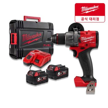 밀워키 M18 FPD3-502X 18V 해머드릴 5.0Ah 배터리 2개