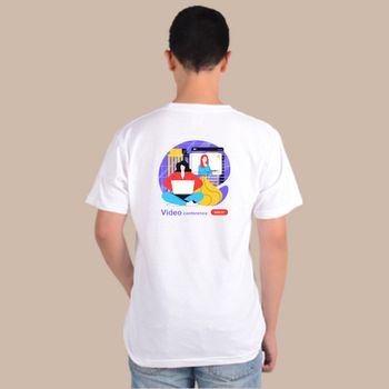 반팔티 화이트 디지털노마드 온택트 프리랜서 디자인